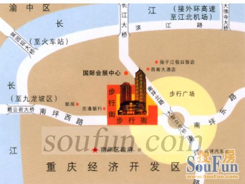 南岸区南岸重庆市南岸区南坪转盘步行街图片