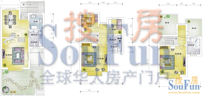 香槟小郡别墅户型图