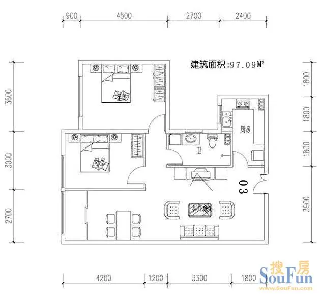 燕郊文化大厦户型图